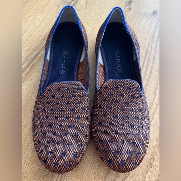 Rothy's Brown and Blue washable shoes and the insole comes out.LIKE NEW! - Picture 3 of 8